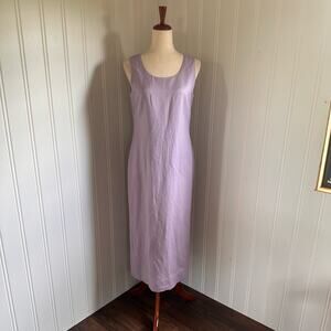 Vintage 90s Jessica Howard Linen Coquette Dress 2 Piece Set size 6